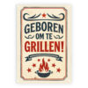 Decoratiebord Geboren Om Te Grillen