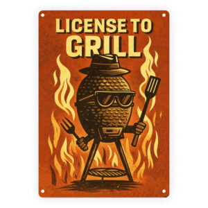 Decoratiebord: License To Grill