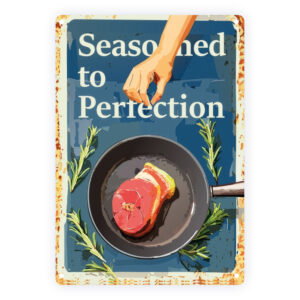Decoratiebord: Seasoned to perfection
