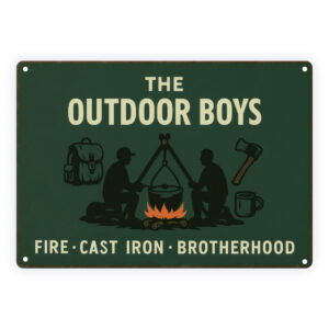 Decoratiebord: The outdoor boys - Fire • Cast iron • Brotherhood